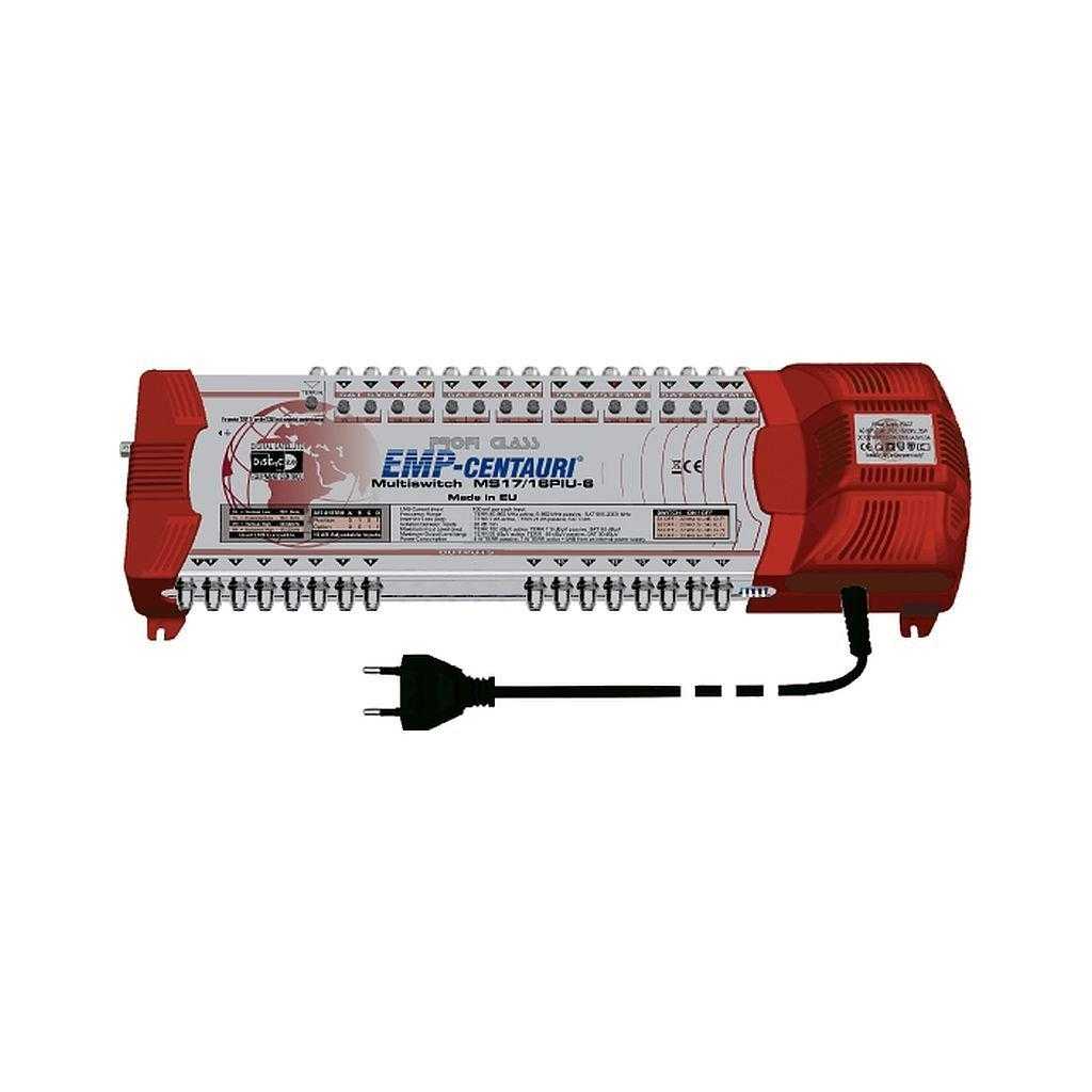 EMP Centauri Profi-Line Multischalter MS 17/16 PIU-6 für 4 Satelliten 16 Teilnehmer von EMP Centauri
