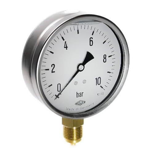EMPEO by Messbo Manometer, NG 100 0-40 bar, 100mm Durchmesser, G1/2 Zoll Anschluss unten, Rohrfedermanometer, Gehäuse aus Edelstahl, mit Glycerin gefüllt EMPEO by Messbo Manometer, NG 100 0-40 bar, 100mm Durchmesser, G1/2 Zoll Anschluss unten, Rohrfedermanometer, Gehäuse aus Edelstahl, mit Glycerin gefüllt von EMPEO