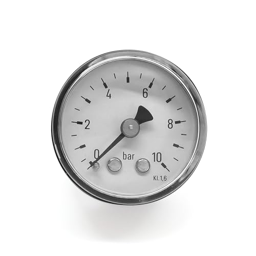EMPEO by Messbo Manometer, NG 40-1-0-1,5 bar, 40mm Durchmesser, G1/8 Zoll Anschluss hinten, Rohrfedermanometer, Gehäuse aus Stahl EMPEO by Messbo Manometer, NG 40-1-0-1,5 bar, 40mm Durchmesser, G1/8 Zoll Anschluss hinten, Rohrfedermanometer, Gehäuse aus Stahl von EMPEO