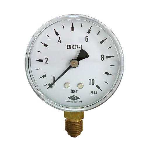 EMPEO by Messbo Manometer, NG 50 0-40 bar, 50mm Durchmesser, G1/4 Zoll Anschluss hinten, Rohrfedermanometer, Gehäuse aus Stahl, schwarz EMPEO by Messbo Manometer, NG 50 0-40 bar, 50mm Durchmesser, G1/4 Zoll Anschluss hinten, Rohrfedermanometer, Gehäuse aus Stahl, schwarz von EMPEO