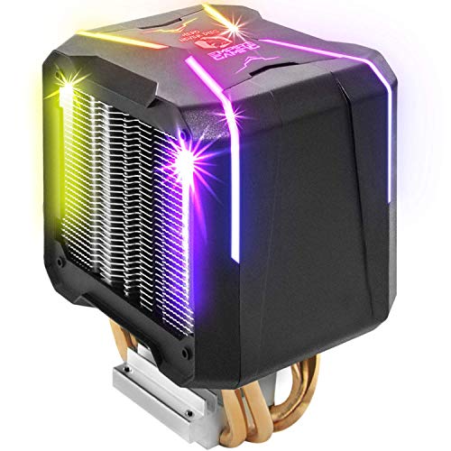 EMPIRE GAMING - GUARDIAN V201 Prozessorlüfter für Gamer PC-Aluminium Kühler 4 Wärmerohre aus Kupfer Heatpipes-Adressierbarer Lüfter RGB-CPU DIY Gamers-Geräuscharme Wärmeableitung-Intel und AMD von EMPIRE GAMING