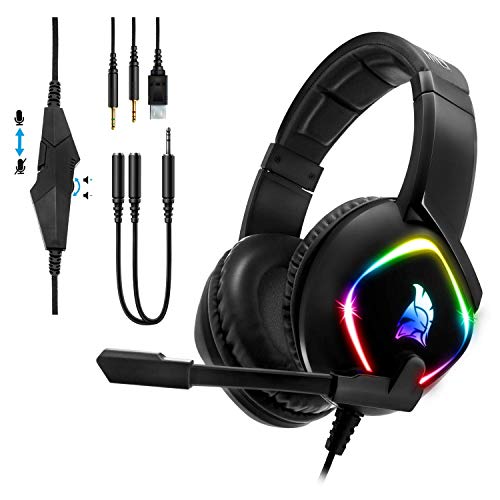 EMPIRE GAMING - Gaming Headset Dark Rainbow G-HD10 -Kompatibel PS4/PS5/Xbox Series/Smartphones/Tablets/PC/MAC Plattformübergreifend -High-Definition-Stereo-Omnidirektionales Mikrofon von EMPIRE GAMING