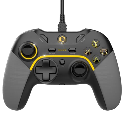 EMPIRE GAMING – Kabelgebundenes Gaming-Controller-Gamepad – PC/PS3/Switch – Makro-/Tubo-Modus – Doppelte Vibration – 3.5-mm-Audioanschluss – Ergonomisch – 1.8 M USB-Kabel von EMPIRE GAMING