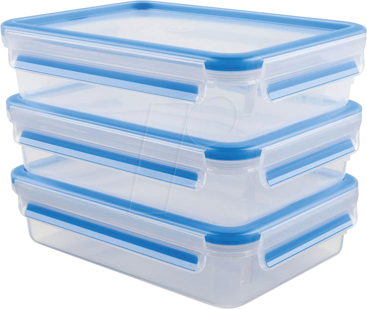 EMSA 515645 - EMSA Frischhaltedosen Set CLIP & CLOSE blau 3x 1,2 l von EMSA