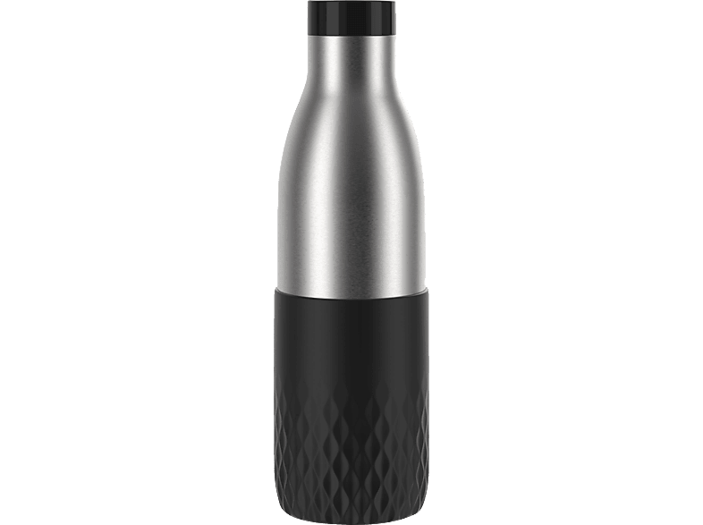 EMSA N31111 Bludrop Sleeve Trinkflasche Edelstahl/Schwarz von EMSA