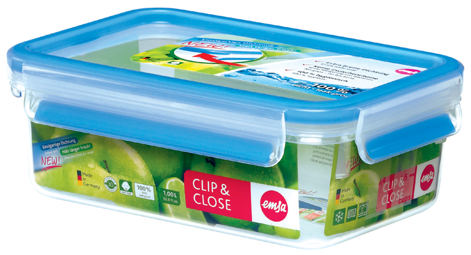 emsa Frischhaltedose CLIP & CLOSE, 0,80 Liter, transparent von EMSA