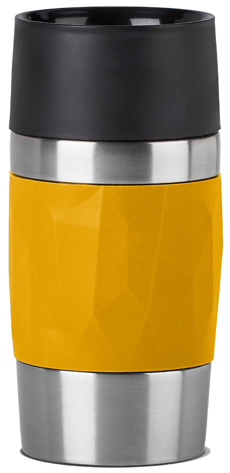emsa Isolierbecher TRAVEL MUG COMPACT, 0,3 Liter, gelb von EMSA