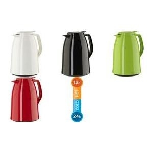 emsa Isolierkanne MAMBO, 1,5 Liter, hochglanz-weiß patentierter Quick Tip Verschluss, Einhandbedienung, - 1 Stück (517008) von EMSA