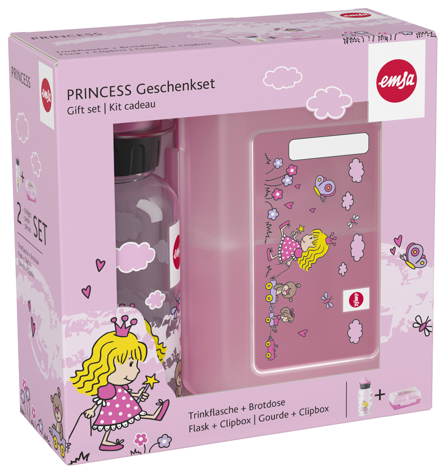 emsa KIDS Set Trinkflasche + Brotdose, Motiv: Prinzessin von EMSA