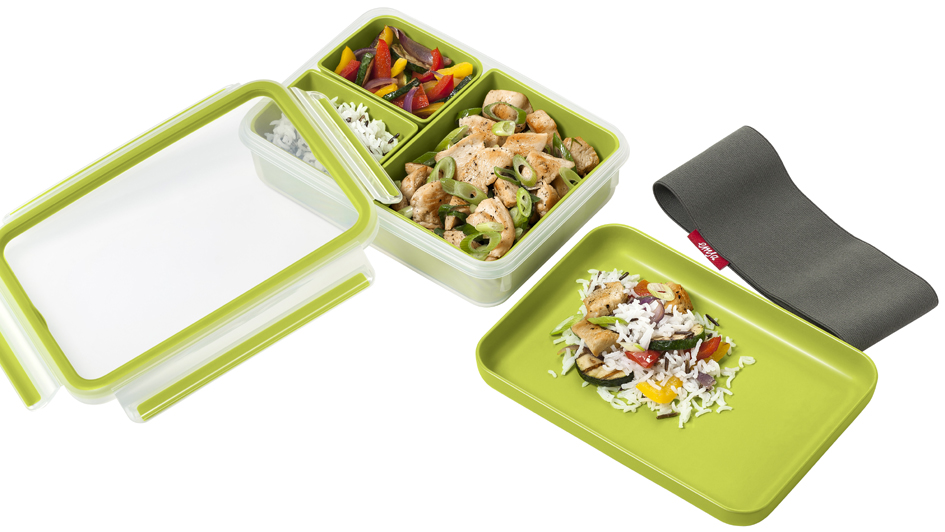 emsa Lunchbox CLIP & GO, 1,20 Liter, transparent / grün von EMSA