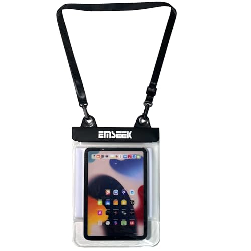 EMSEEK Schwimmende wasserdichte Tablet-Hülle, Trockentasche, eReader-Hülle, wasserdichte Halterung für iPad Mini, Galaxy Tab A, S2, E, Tab, M8, ZenPad, Fire HD 8, 7, Kindle, Papier, weiße Oase bis zu EMSEEK Schwimmende wasserdichte Tablet-Hülle, Trockentasche, eReader-Hülle, wasserdichte Halterung für iPad Mini, Galaxy Tab A, S2, E, Tab, M8, ZenPad, Fire HD 8, 7, Kindle, Papier, weiße Oase bis zu von EMSEEK
