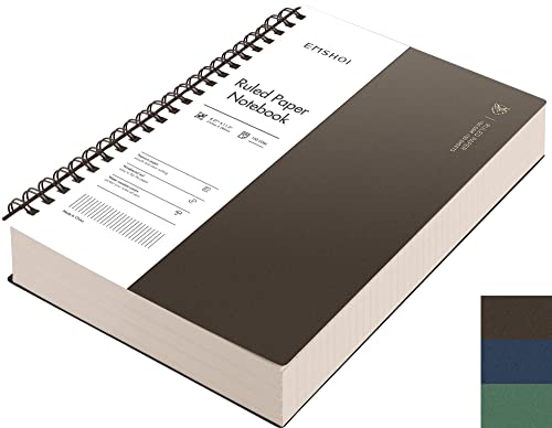 EMSHOI A4-Notizbuch, liniert, 300 perforierte Seiten/150 Blatt mit Tränen, Spiralblock, 100 g/m² dickes Papier, wasserdichtes Softcover, Schreibtagebuch für Arbeit, Büro, Schule, 21,5 x 27,9 cm, von EMSHOI