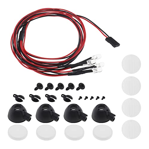 EMSea 1 Set RC Modellbau Runde LED Leuchte mit Abdeckung Kit Kompatibel mit TRXAAXS/TRX4/SCX10/D90 1/10 Ferngesteuertes Auto Scheinwerferlampe 4 LED EMSea 1 Set RC Modellbau Runde LED Leuchte mit Abdeckung Kit Kompatibel mit TRXAAXS/TRX4/SCX10/D90 1/10 Ferngesteuertes Auto Scheinwerferlampe 4 LED von EMSea