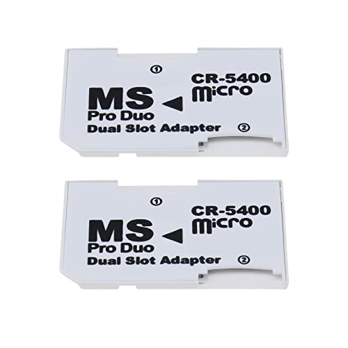 EMSea 2 X Dual SD/TF-Karte auf MS Speicherkartenhalter CR5400 512 GB Kompatibel mit Sony Memory Stick PSP Dual Slot Adapter 31 X 20 Mm von EMSea