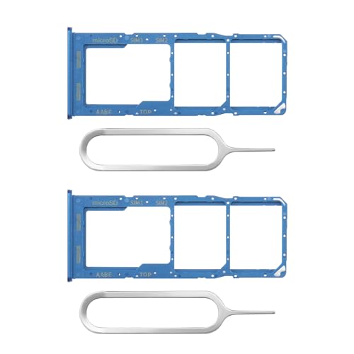 EMSea 2x Dual SIM Card Slot Tray Holder Micro SD Karten Halter Ersatz mit SIM Pin Kompatibel mit Samsung Galaxy A12 2020 Blau EMSea 2x Dual SIM Card Slot Tray Holder Micro SD Karten Halter Ersatz mit SIM Pin Kompatibel mit Samsung Galaxy A12 2020 Blau von EMSea