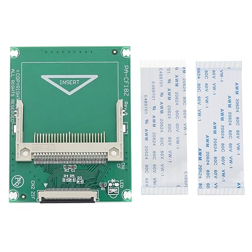 EMSea 50-Pin CF auf ZIF/CE 1,8 Zoll Adapterkarte mit 2 Stück Schnittstellenkabel, kompatibel mit Toshiba, kompatibel mit Samsung 50 Pin Compact Flash Adapterkarte von EMSea