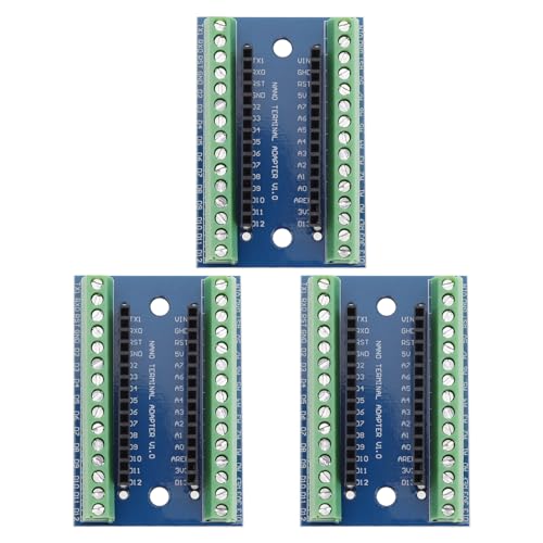 EMSea Controller-Terminal-Adapter-Erweiterungsplatine, kompatibel mit Nano IO Shield, einfache Erweiterungsplatte, kompatibel mit Nano AVR ATMEGA328P, 3 Stück von EMSea