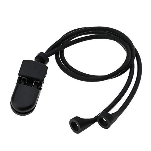 EMSea Hörgeräte-Clip-Halter, Anti-Verlust-Schlüsselband, Sicherheits-Halter, Retention Cord Protector Silikon schwarz für Erwachsene Senioren Kinder von EMSea