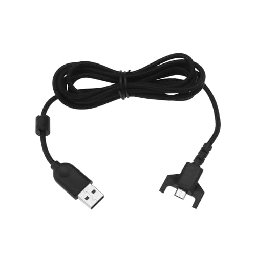 EMSea USB Ladekabel kompatibel mit Logitech G403 G900 G903 G703 G PRO Kabellose Maus und Tastatur Kabel Länge 1,8m Schwarz Geflochtenes USB Maus Kabel von EMSea