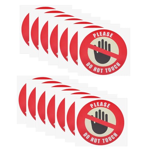EMSea Vinyl-Aufkleber "Do Not Touch", rund, 15,2 cm, für Wände, Autos, LKWs, Stoßstangen, Glasfabriken, Baustellen, 15 Stück von EMSea
