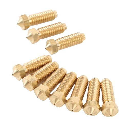 1 X Extruder -Düsen, 10pcs Messingdüsenersatz für Kobra 3 Combo 3D -Drucker Hotend Düsenkit, Kompatibel mit den Meisten FDM -Druckern, 1,75 Mm Filamenteingang, CNC Verarbeitet (0,8 mm) von EMUKOEP