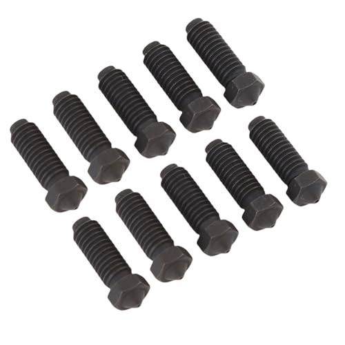 10 Stück 3D-Druckerdüsen-Ersatz für Anycubic Kobra 3 3 Combo S1 S1 Combo 3D-Drucker, Extruderdüse aus Gehärtetem Stahl (0,6 mm) von EMUKOEP