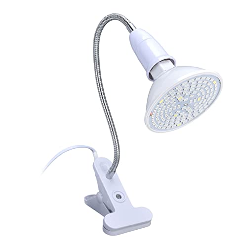 12W 120LED Wachstumslicht mit Clip E27 E26 360° Drehbares Pflanzenlicht Rot Blau Warmweiß Spektrum 110-240V (EU-Stecker) von EMUKOEP