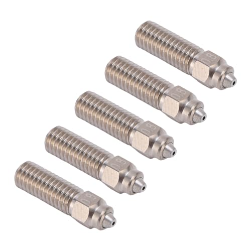 5pcs 1,75 Mm Bimetal Meine Düse für 3D -Drucker, Ultra -verhärteter Stahl mit CUCRZR, Hochgeschwindigkeitsdruck von Bis zu 600 Mm/s, Kompatibel mit PLA, ABS, PETG, Nylon, (0,8 mm) von EMUKOEP