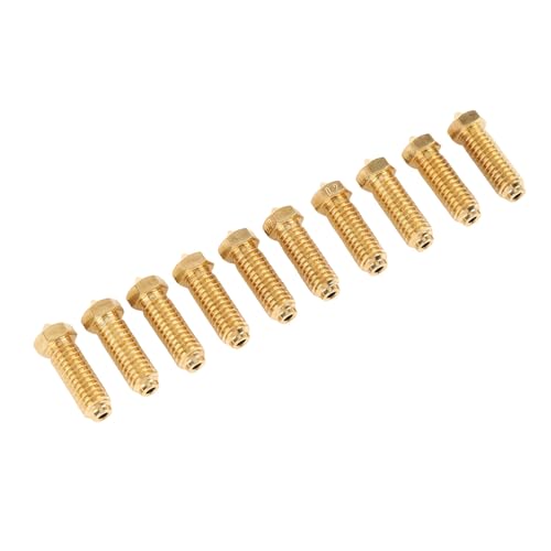 Messing -Düsen -Kit, 3D -Drucker -Extruder -Hotend -Düsen -Kit -Upgrade mit Abkammern und Filetverarbeitung für PLA, ABS, PETG, TPU, ABS, ASA -Druck (0,2 mm) von EMUKOEP