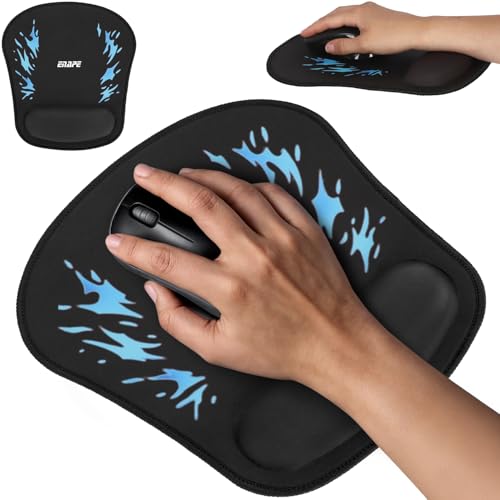 ENAPE® Wrist Mousepad für Gaming & Büro mit Memory-Schaum – Maus Pad PC, Mouse Pads & Tastatur Unterlage Schreibtisch – Mousepad Anime, Schreibtischzubehör & Ablage (Blau) von ENAPE