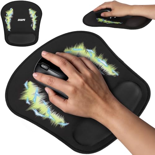 ENAPE® Ergonomisches Maus Pad mit Memory-Schaum für Gaming & Büro – Mousepad Anime, Tastatur Unterlage Schreibtisch & Schreibtischzubehör Ablage (Gelb) von ENAPE