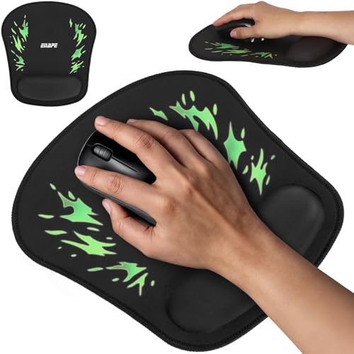 ENAPE® Ergonomisches Maus Pad mit Memory-Schaum für Gaming & Büro – Mousepad Anime, Tastatur Unterlage Schreibtisch & Schreibtischzubehör Ablage (Grün) von ENAPE