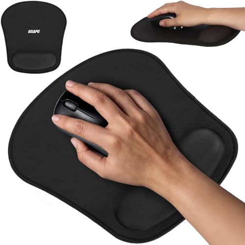 ENAPE® Ergonomisches Maus Pad mit Memory-Schaum für Gaming & Büro – Mousepad Anime, Tastatur Unterlage Schreibtisch & Schreibtischzubehör Ablage (Schwarz) von ENAPE