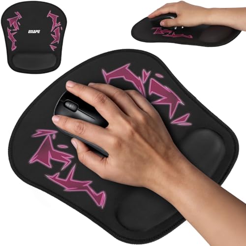 ENAPE® Wrist Mousepad für Gaming & Büro mit Memory-Schaum – Maus Pad PC, Mouse Pads & Tastatur Unterlage Schreibtisch – Mousepad Anime, Schreibtischzubehör & Ablage (Violett) von ENAPE