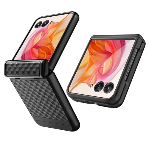 ENCASED SlimShield für Motorola Razr Plus 2024 Hülle mit Scharnierschutz (Moto Razr+) Eingebauter Displayschutz aus gehärtetem Glas (Razr 50 Ultra) Schwarz von ENCASED