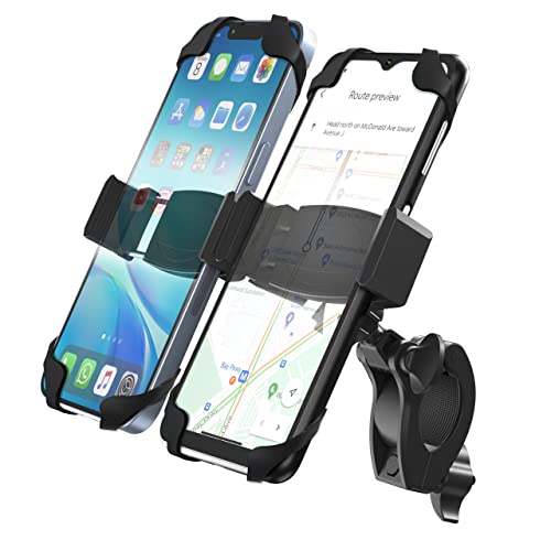 Encased Dual-Fahrrad-Handyhalterung, verstellbare Handyhalterung für 2 Handys, universell passend für Fahrrad/Motorrad/Elektrofahrrad für iPhone und Android-Handys von ENCASED