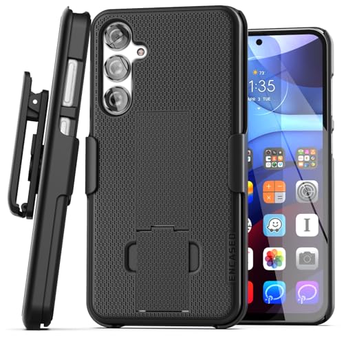 Encased DuraClip Schutzhülle mit Gürtelclip für Samsung Galaxy S24, mit Handy-Holster und Ständer, Schwarz Encased DuraClip Schutzhülle mit Gürtelclip für Samsung Galaxy S24, mit Handy-Holster und Ständer, Schwarz von ENCASED