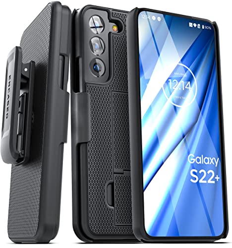 ENCASED Duraclip für Samsung Galaxy S22 Plus Hülle mit Gürtelclip Holster Schutzhülle Dünn Handyhülle Case - Schwarz von ENCASED