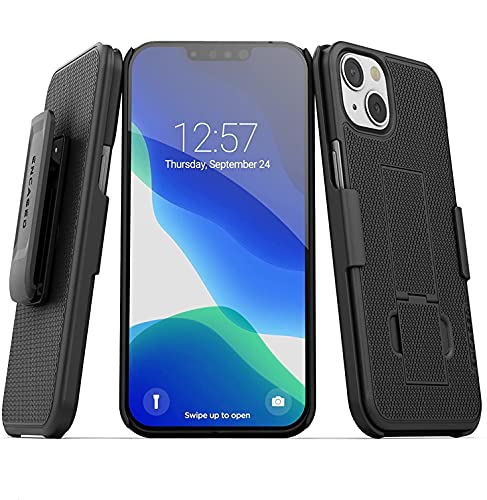 Encased Duraclip für iPhone 13 Mini Hülle mit Gürtelclip Schutzhülle dünn handyhülle Case - Schwarz von ENCASED