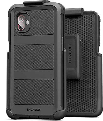 Encased Falcon Hülle für Samsung Galaxy XCover 6 Pro Gürtelclip Hülle, Ganzkörper-Schutzhülle mit Holster (schwarz) von ENCASED