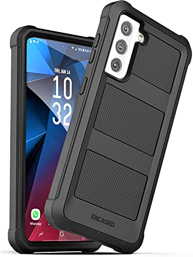 Encased Hülle für Samsung Galaxy S21 FE – Ganzkörper Schutzhülle Handyhülle Stoßfest Case (schwarz) von ENCASED