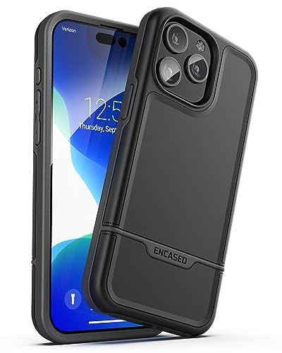 Encased Rebel Designed for iPhone 15 Pro Max Phone Case, Protective Heavy Duty Cover (iP15 PRO-MAX 6.7 inch) - Black von ENCASED