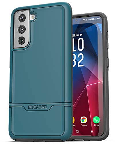 Encased Rebel Hülle für Samsung Galaxy S21 FE – Schutzhülle Handyhülle Stoßfest Case (Blau) von ENCASED