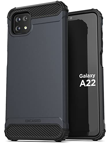 Encased Samsung A22 5G Hülle, Handyhülle für Samsung Galaxy A22 5G (Metallic Graphite) von ENCASED