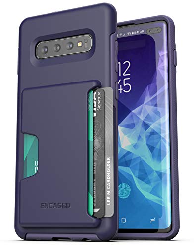 Encased Schutzhülle für Samsung S10 Plus, mit Kartenhalter und Kartenschlitzen, Violett von ENCASED