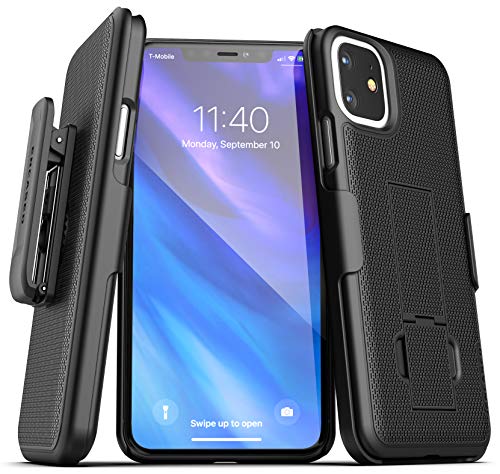 Encased Schutzhülle für iPhone 11 mit Gürtelclip (DuraClip-Serie), ultradünn, mit Holster, Schwarz von ENCASED