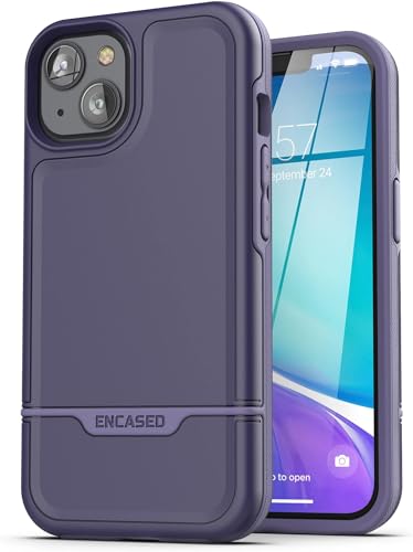 Encased Schutzhülle für iPhone 15 Plus (2023), stoßfest, strapazierfähig, Hybrid-Handyhülle, Militärqualität, Violett von Encased