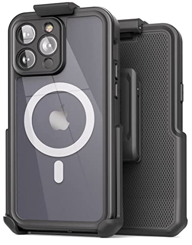 Encased Wasserdichte Schutzhülle für iPhone 14 PRO mit Gürtelclip Holster (kompatibel mit MagSafe) von ENCASED