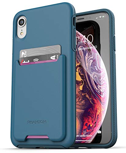 Encased iPhone XR Wallet Case (2018) Ultra Durable Cover with Card Holder Slot (4 Credit Cards Capacity) (Phantom/Ocean Blue) von ENCASED