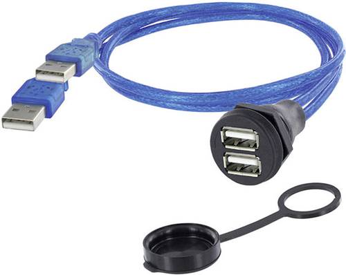 Encitech 2 x USB 2.0 Typ A Chassisbuchse, Einbau 1310-1028-05 M22 1310-1028-05 Inhalt: 1St. von ENCITECH